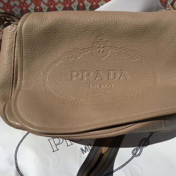 Prada Vit. Daino Crossbody in color Cammeo - Picture 1 of 13